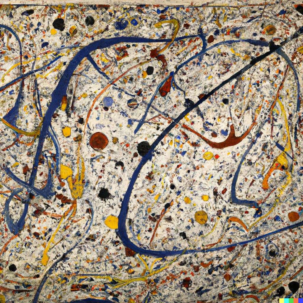the discovery of gravity, painting by Jackson Pollock